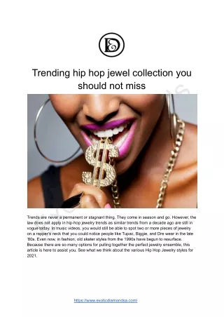 Trending hip hop jewel collection you should not miss