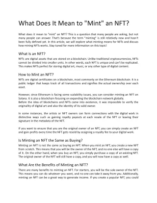 What Does It Mean to _Mint_ an NFT.docx