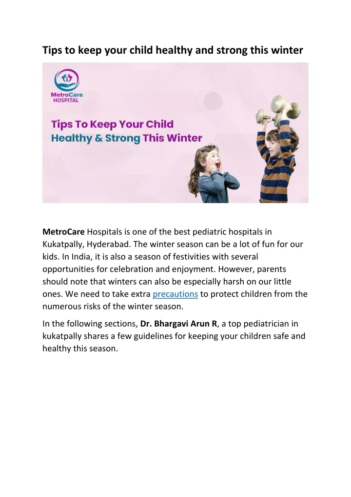 tips to keep your child healthy and strong this