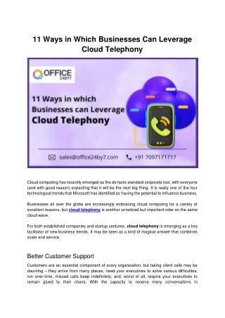 11 ways in which businesses can leverage cloud