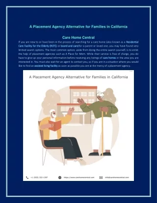 A Placement Agency Alternativefor Families in California