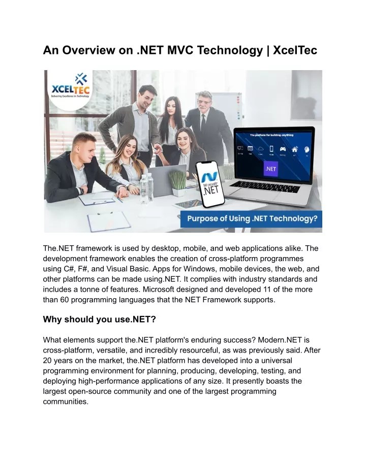 an overview on net mvc technology xceltec