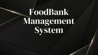 Intelicle Fodbank Management System