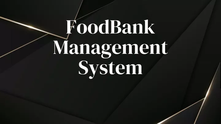 foodbank management system