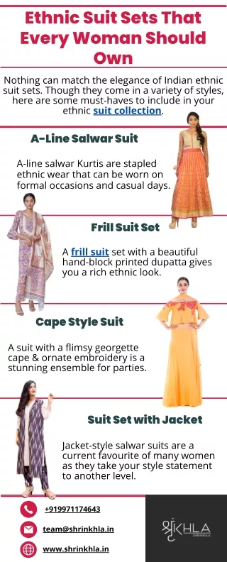 ethnic suit sets that every woman should own suit