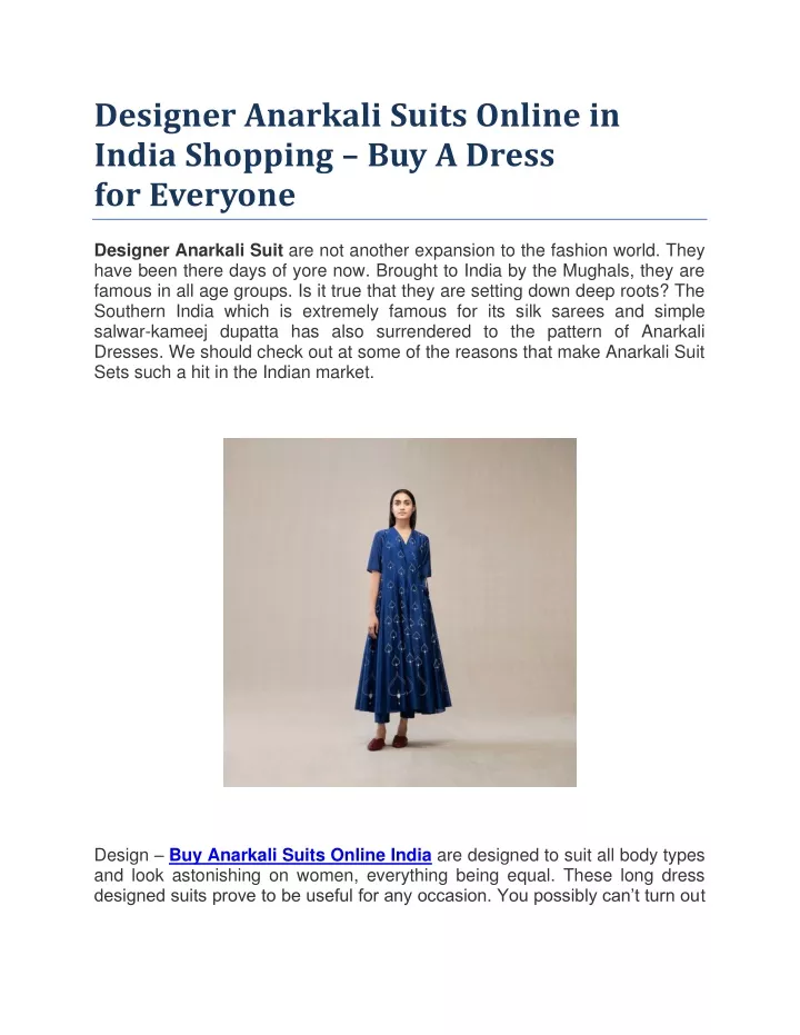 designer anarkali suits online in india shopping