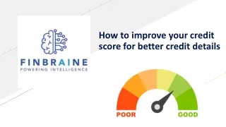 How to improve your credit score for better credit details