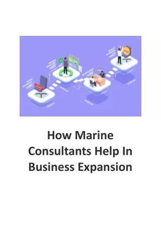 How Marine Consultants Help In Business Expansion