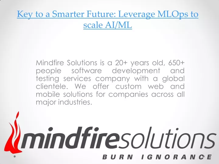 key to a smarter future leverage mlops to scale