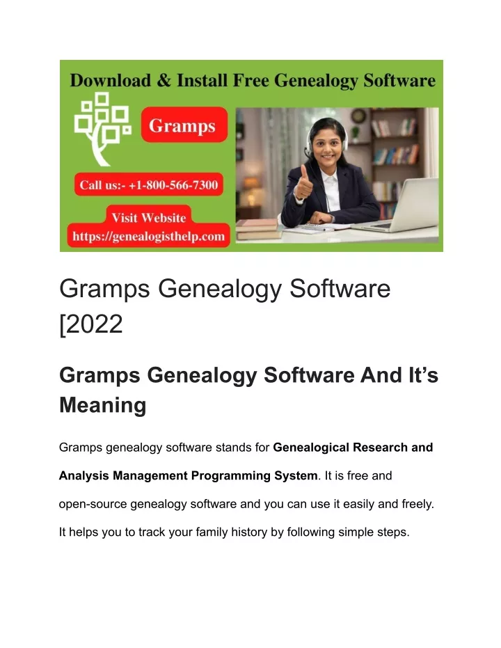 gramps genealogy software 2022