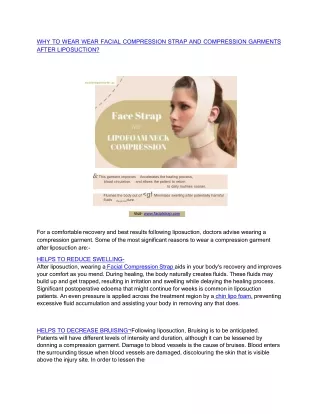 Why to Wear Wear Compression Garments After Liposuction.