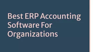 Best ERP Accounting Software For Organizations