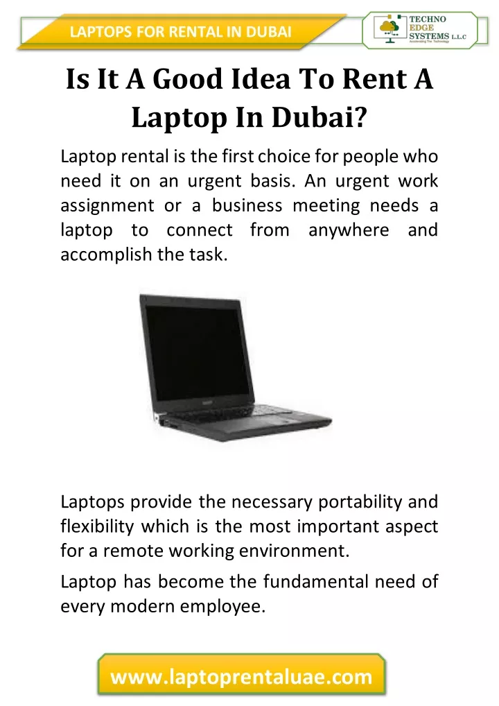 laptops for rental in dubai
