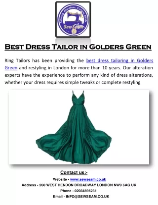 Best Dress Tailor in Golders Green