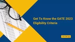 Get To Know the GATE 2023 Eligibility Criteria