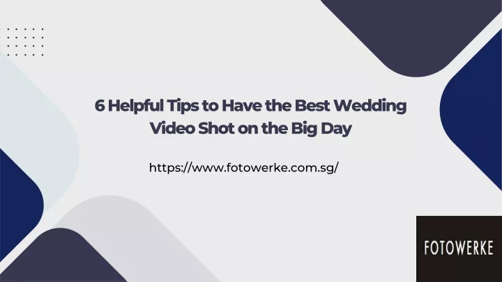 6 helpful tips to have the best wedding video
