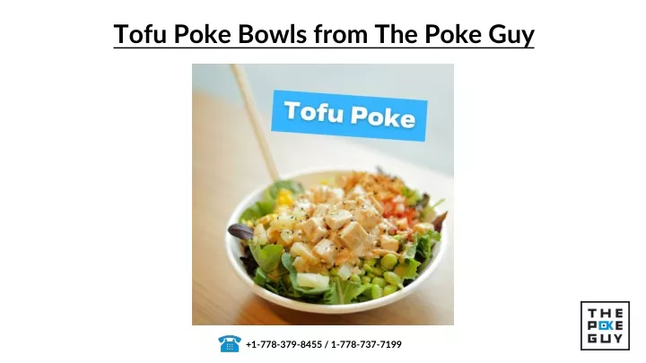 tofu poke bowls from the poke guy