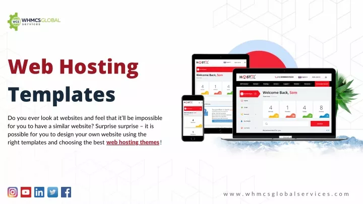 web hosting templates