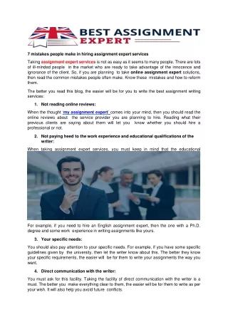 7 mistakes people make in hiring assignment