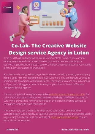 Co-Lab- The Creative Website Design service Agency in Luton