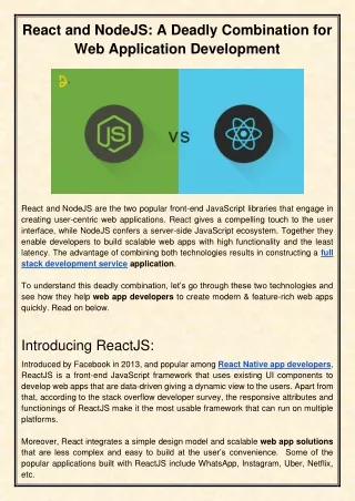 react and nodejs a deadly combination