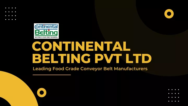 leading food grade conveyor belt manufacturers