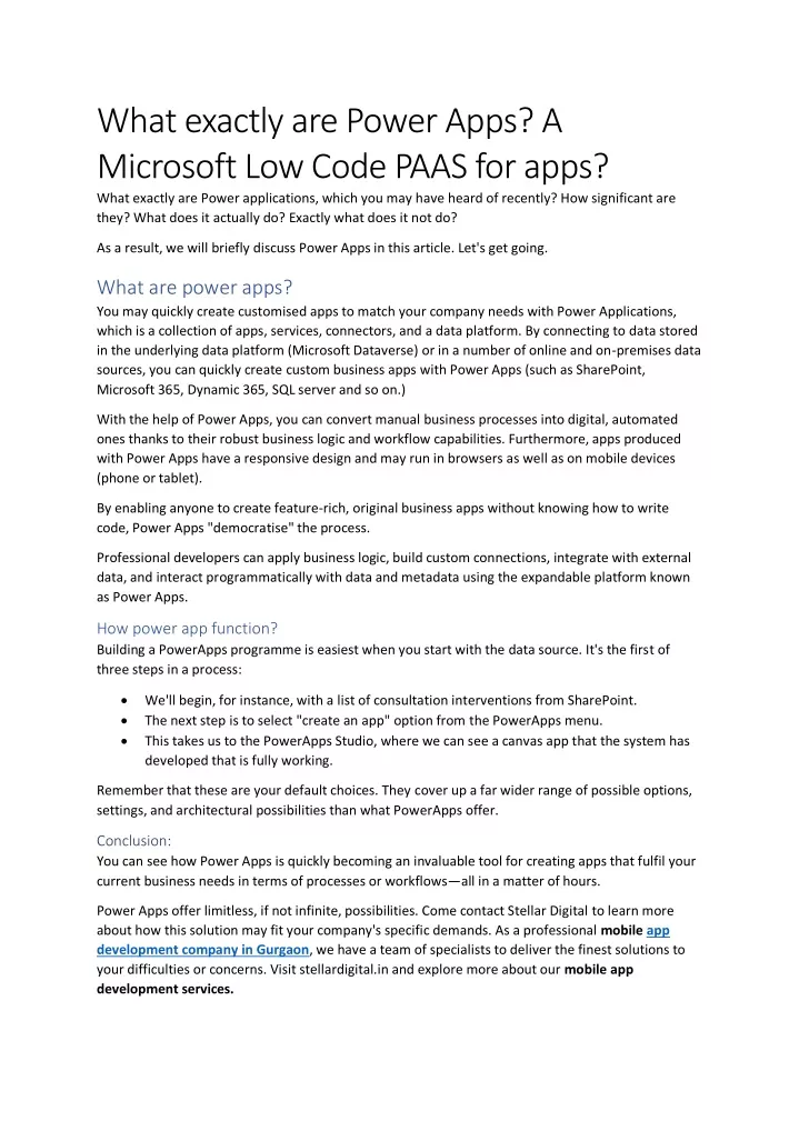 what exactly are power apps a microsoft low code
