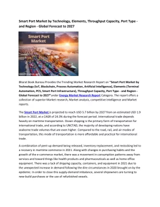 smart port market by technology elements