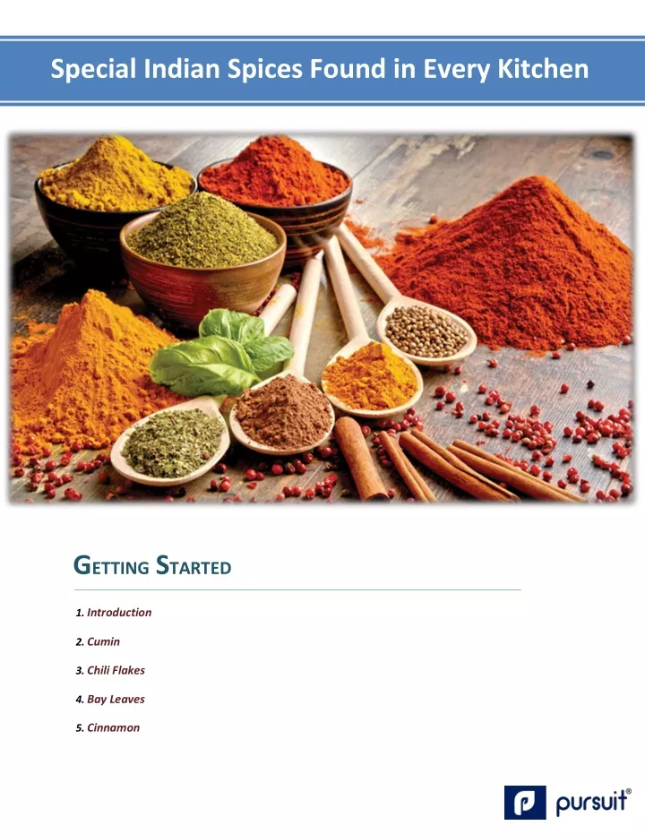 special indian spices found in every kitchen