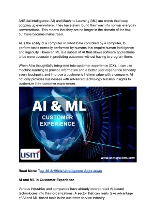 artificial intelligence ai and machine learning