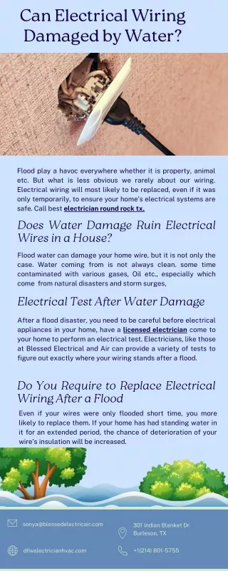 Can Electrical Wiring Damaged by Water
