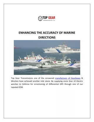 ENHANCING THE ACCURACY OF MARINE DIRECTIONS
