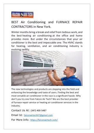 Find the best air conditioning and furnace repair contractor in New York
