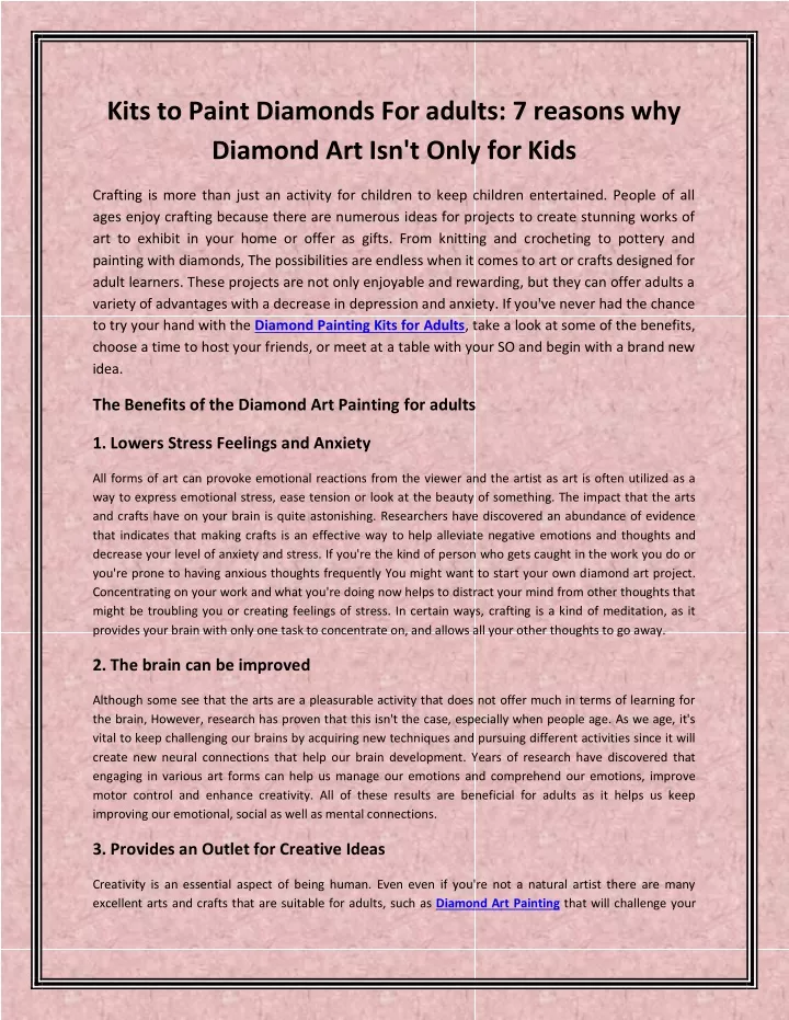 kits to paint diamonds for adults 7 reasons