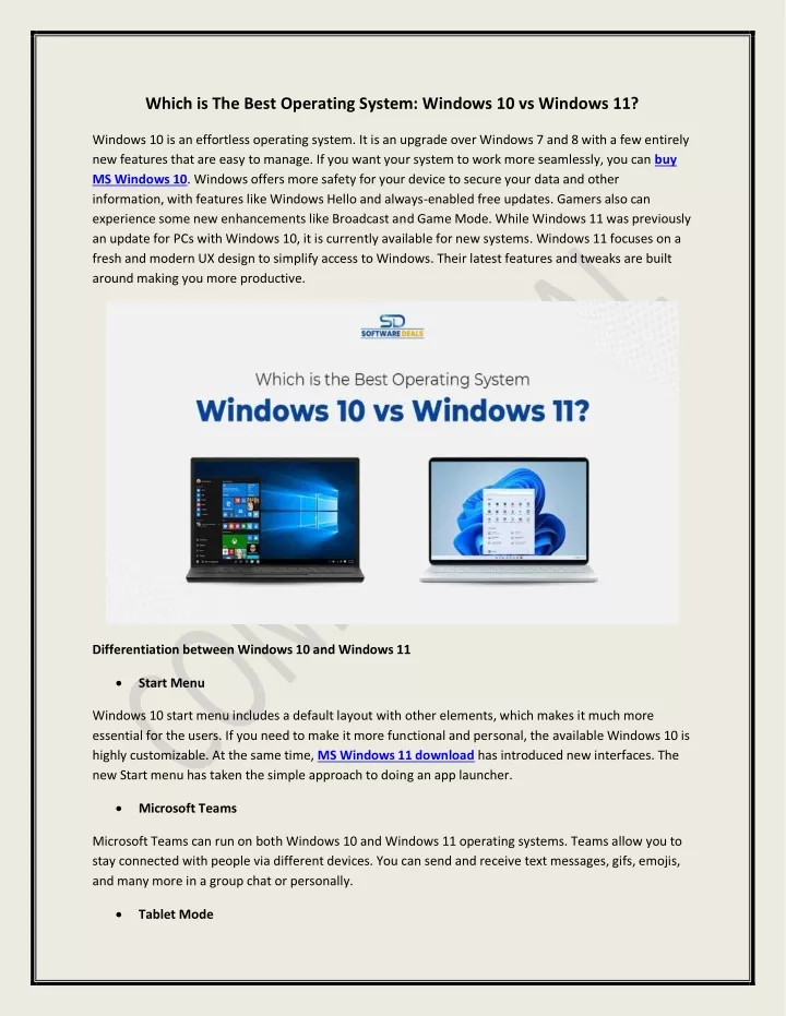 which is the best operating system windows