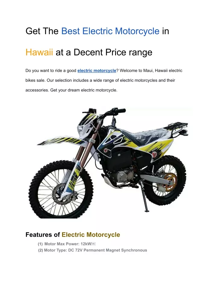 get the best electric motorcycle in