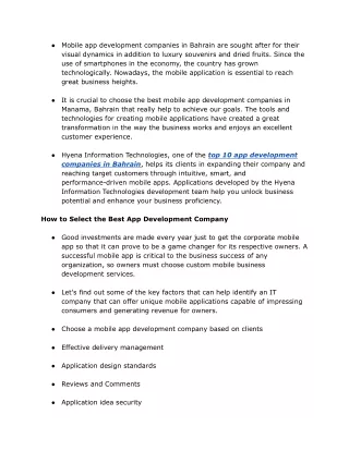 mobile app development companies in bahrain