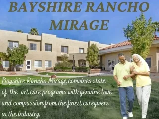 Rancho Mirage Senior Living Community - Levels of Care