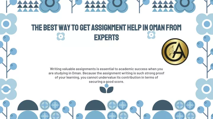 the best way to get assignment help in oman from