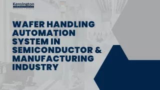 wafer handling automation system in semiconductor