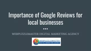 Importance of Google Reviews for local businesses