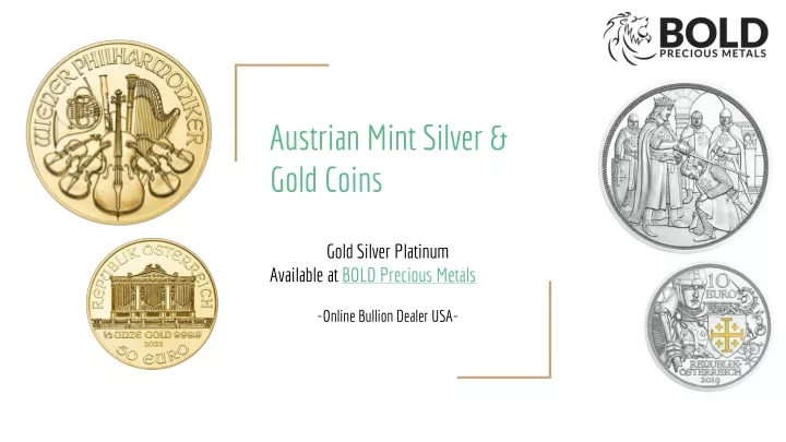austrian mint silver gold coins