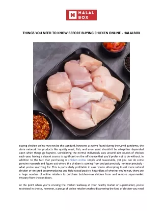 Things You Need To Know Before Buying Chicken Online - HalalBox