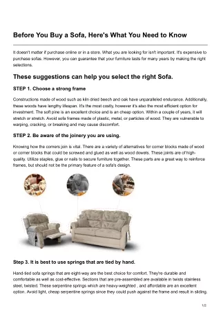 Before You Buy a Sofa Heres What You Need to Know