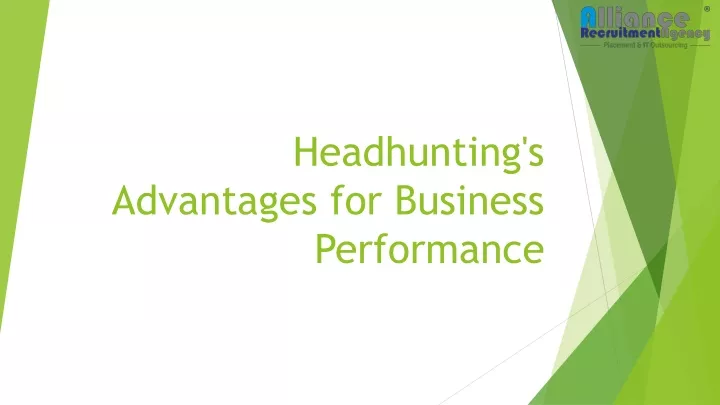 headhunting s advantages for business performance