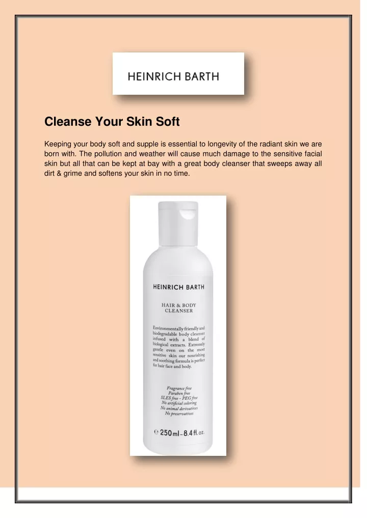 cleanse your skin soft keeping your body soft