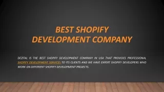 Best Shopify Development Company in the USA - Dezital Technologies
