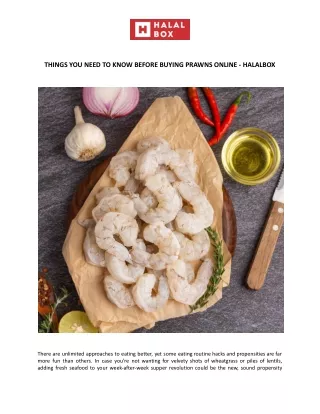 Things You Need To Know Before Buying Prawns Online - Halalbox