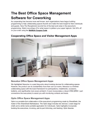 the best office space management software