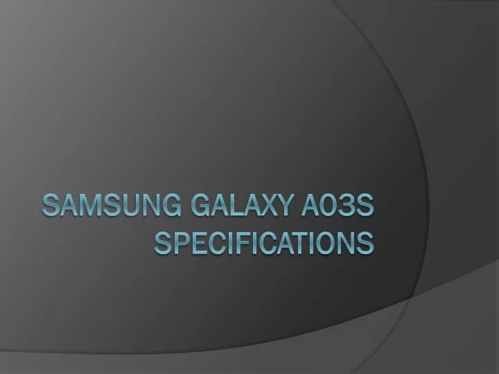 samsung galaxy a03s specifications